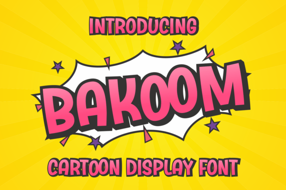 Bakoom: A Bold Cartoon Display Font for Dynamic Design Projects