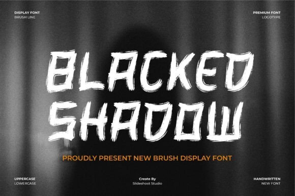 Blacked Shadow: A Bold Brush Font for Striking Visual Designs