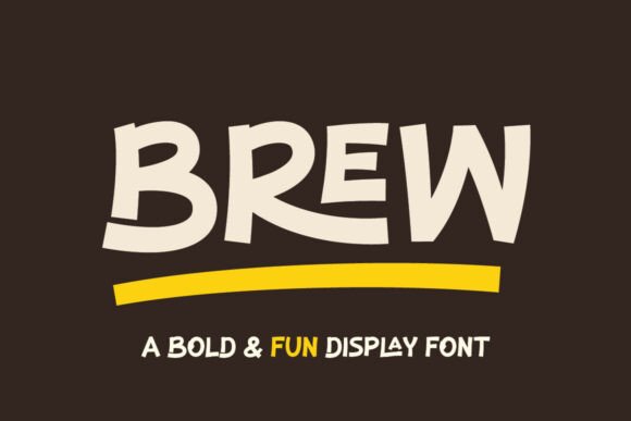 Brew Font: A Playful Display Typeface for Energetic Designs
