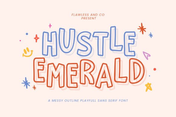Hustled Emerald: A Playful Font for Modern Creative Expression