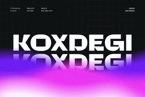 Koxdegi: The Futuristic Typeface for Bold Visual Identity