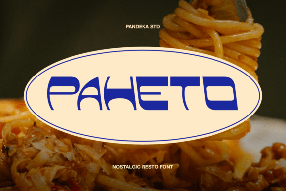 Paheto: A Bold, Nostalgic Font for Food Branding