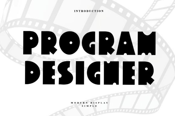 Program Designer: A Bold Display Font for Creative Impact