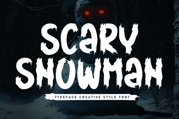 Scary Snowman: A Unique Display Font for Playful, Heartfelt Designs